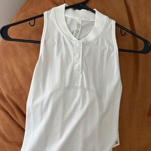 Lululemon, white polo, size 6, NWT